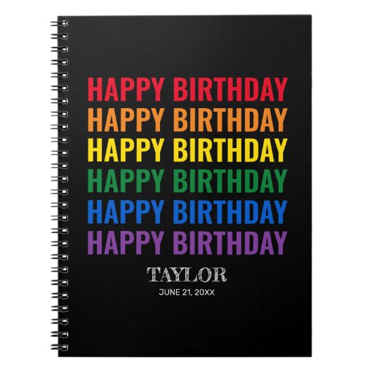 Happy Birthday LGBT Pride LGBTQ Transgender Notizblock (Vorderseite)