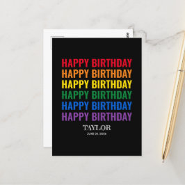 Happy Birthday LGBT Pride LGBTQ Transgender Postkarte