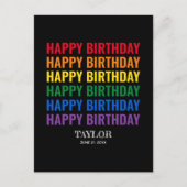 Happy Birthday LGBT Pride LGBTQ Transgender Postkarte (Vorderseite)