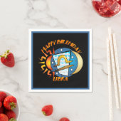 Happy Birthday Libra Zodiac Birth Sign Napkins Serviette (Beispiel)