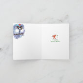 Happy Birthday Liebe Blue Lovebirds Bird Art Colle Dankeskarte (Innenseite)