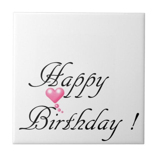 Happy Birthday Liebe Fliese (Vorderseite)
