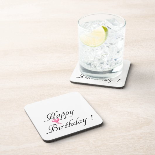Happy Birthday Liebe Getränkeuntersetzer (Rechte Seite)
