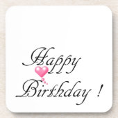 Happy Birthday Liebe Getränkeuntersetzer (Vorderseite)