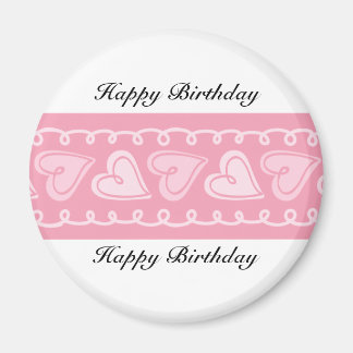 Happy Birthday Liebe Hearts Magnet