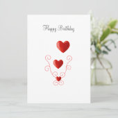 Happy Birthday Liebe Hört Geburtstag (Stehend Vorderseite)