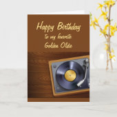 Happy Birthday Liebling Golden Oldie Fun Old Age Karte (Gelbe Blume)