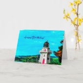 Happy Birthday Lighthouse Card Karte (Gelbe Blume)