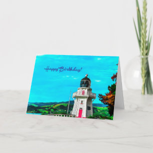 Happy Birthday Lighthouse Card Karte