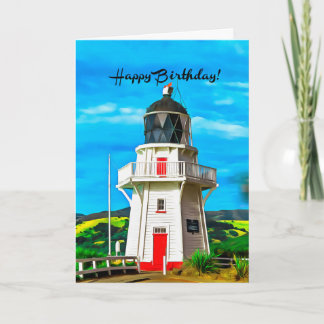 Happy Birthday Lighthouse Card Karte