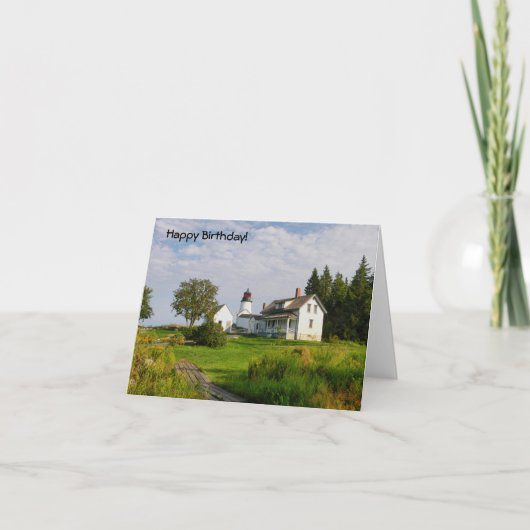 Happy Birthday-Lighthouse Karte (Vorderseite)
