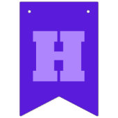 Happy Birthday Lila Balloons Party Foto Wimpelkette (Zweite Fahne)