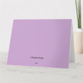 Happy Birthday lila Crocus Blume boho floral Karte (Rückseite)