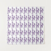 Happy Birthday Lila Drehbuch Selfie Hintergrund Wandteppich (Vorderseite (Horizontal))