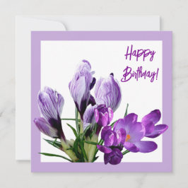 Happy Birthday lila florale leuchtend bunt boho Karte