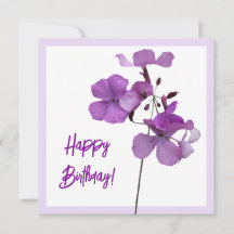 Happy Birthday lila florale Trendy niedlich Girly