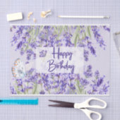 Happy Birthday Lila Lavender Blume Seidenpapier (Handwerk)