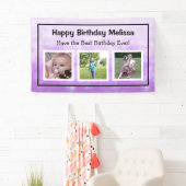 Happy Birthday Lila Personalisiertes Foto Banner (Insitu)