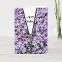 Happy Birthday Lila Phlox mit Zipper