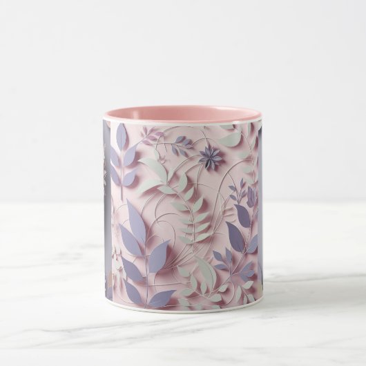 Happy Birthday Lila & Pink Cross Tasse ai design (Zentrum)