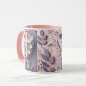 Happy Birthday Lila & Pink Cross Tasse ai design (Vorderseite Links)