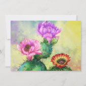 Happy Birthday - Lila Pink Red Cactus Blume (Rückseite)