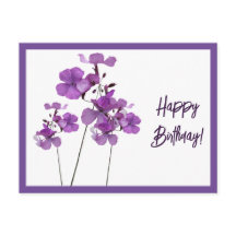 Happy Birthday lila schottische wilde Blume boho