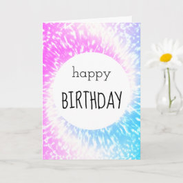 Happy Birthday Lila und Blue Gefärbte Krawatte Hip Karte