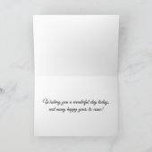 "Happy Birthday" - Lila und gelbe Taglilie Karte (Innenseite)