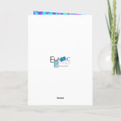 Happy Birthday Lilac Aqua Psychedelic Blume Karte (Rückseite)