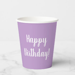 Happy Birthday Lilac Lila Geburtstagsparty Pappbecher