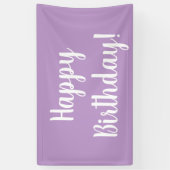 Happy Birthday Lilac Lila Typografie Banner (Vertikal)