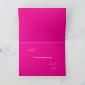 Happy Birthday Lilies Personalizable Geburtstagska Karte (Innenseite)