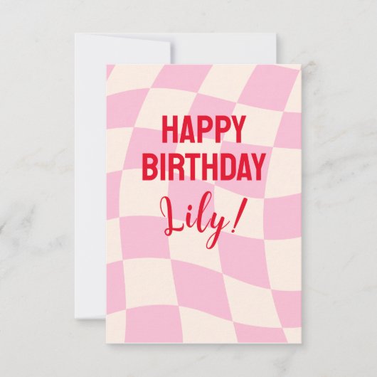 Happy Birthday Lily Individuelle Name Personalisie Karte (Vorderseite)