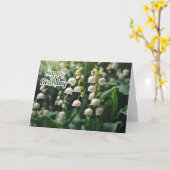 Happy Birthday Lily of the Valley Blume Karte (Gelbe Blume)