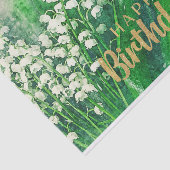 Happy Birthday Lily of the Valley Blume Seidenpapier (Ausschnitt)