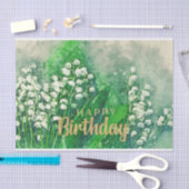 Happy Birthday Lily of the Valley Blume Seidenpapier (Handwerk)
