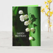 Happy Birthday Lily of the Valley Card Karte (Gelbe Blume)