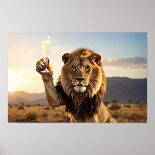 Happy Birthday Lion - Congratulations -  Poster (Vorne)