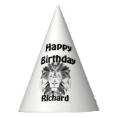 Happy Birthday Lion Party Hat Partyhütchen (Vorderseite)