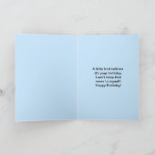 Happy Birthday Little Bird Spaß Karte (Innenseite)