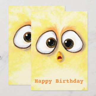 Happy Birthday - Little Chicken with Big Eyes -