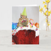 Happy Birthday Little Chipmunk Karte (Gelbe Blume)