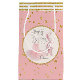 Happy Birthday Little Girl Ballet Tutu in Slippers Kleine Geschenktüte