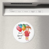 Happy Birthday Little Girl Magnet (In Situ (Geschirrspüler))