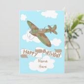 Happy Birthday Little Pilot Einladung (Stehend Vorderseite)
