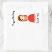 Happy Birthday Little Rani Rechteckiger Aufkleber (Tasche)