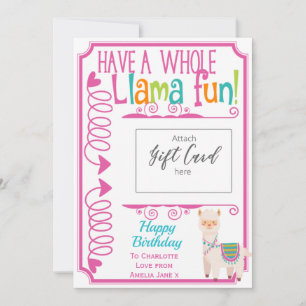 Happy Birthday Llama Fun Geschenkkartenhalter