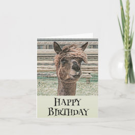 Happy Birthday Llama - Geburtskarte Karte
