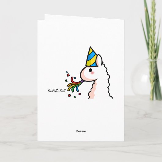 Happy Birthday Llama Karte (Rückseite)
